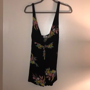 PULL & BEAR black floral romper